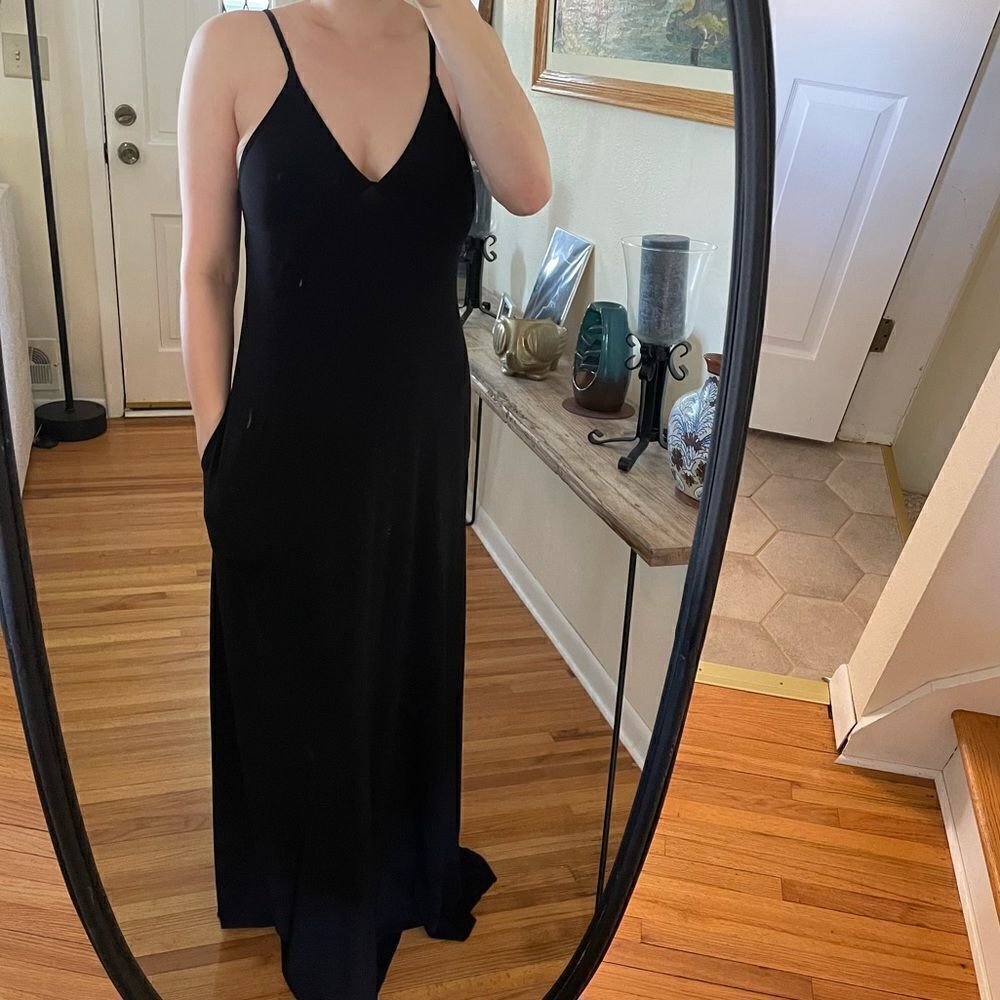 Norma Kamali Slip Dress Maxi Black XS